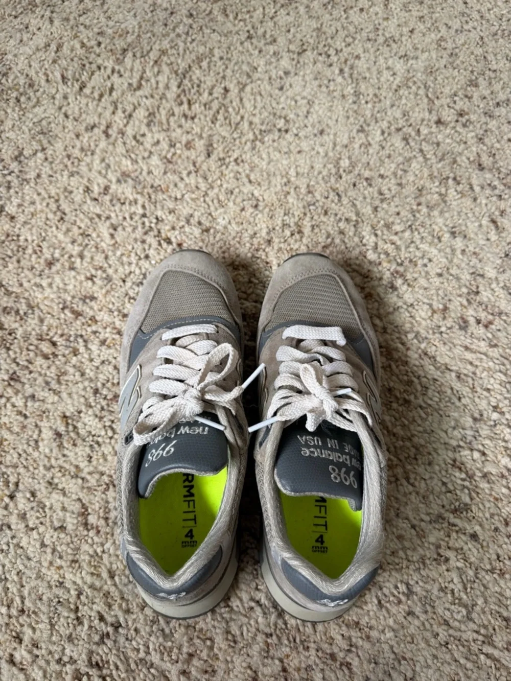 Classic Grey New Balance Sneakers, Made in USA 998 Core, Women’s 8 (Men’s 6.5)
